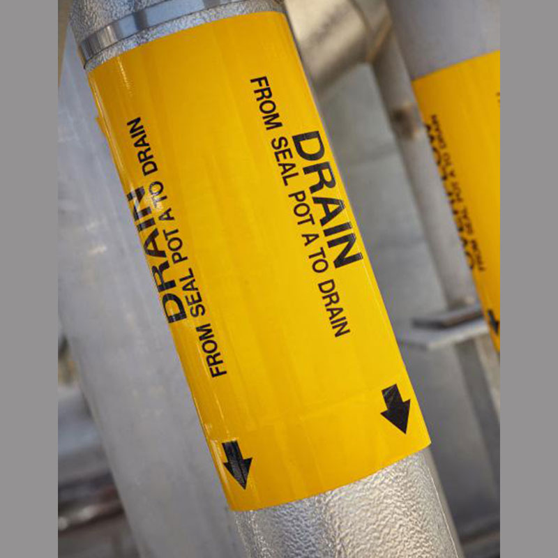 Pipe Markers Placed In HVAC Installation